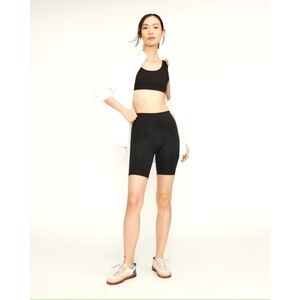 Everlane Shorts Women Black Biker The Perform Bike High Rise 8 Inch